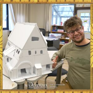 Student builds a model of the Vanholme Building, The Glenholme School